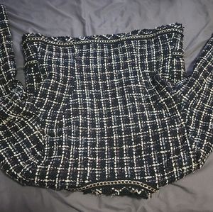 Classic tweed crop blazer